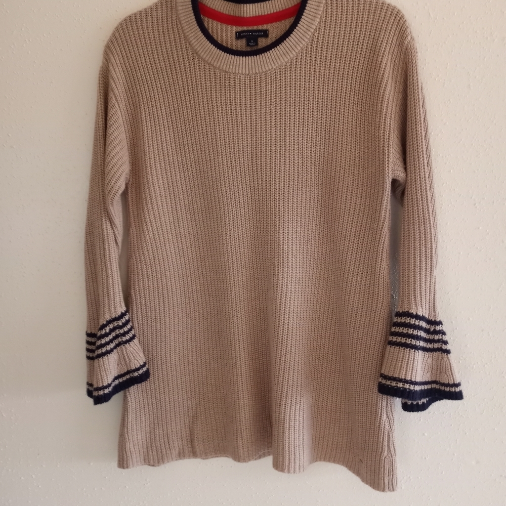 Tommy Hilfiger Womens Bell Sleeve Sweater